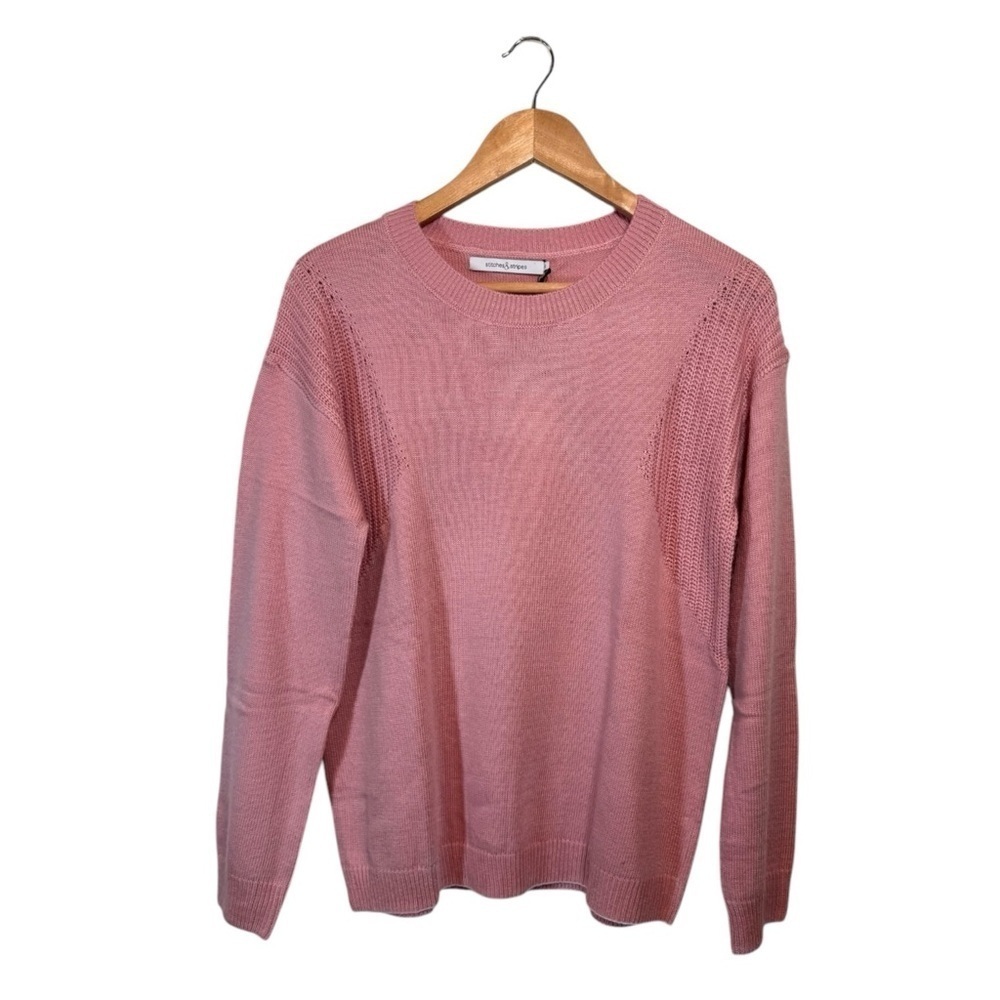 Stitches & Stripes Wool Blend Sweater in Rose NWT